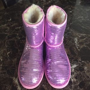 UGG AUSTRALIA SHEEPSKIN SEQUIN WARM WOMEN  BOOTS