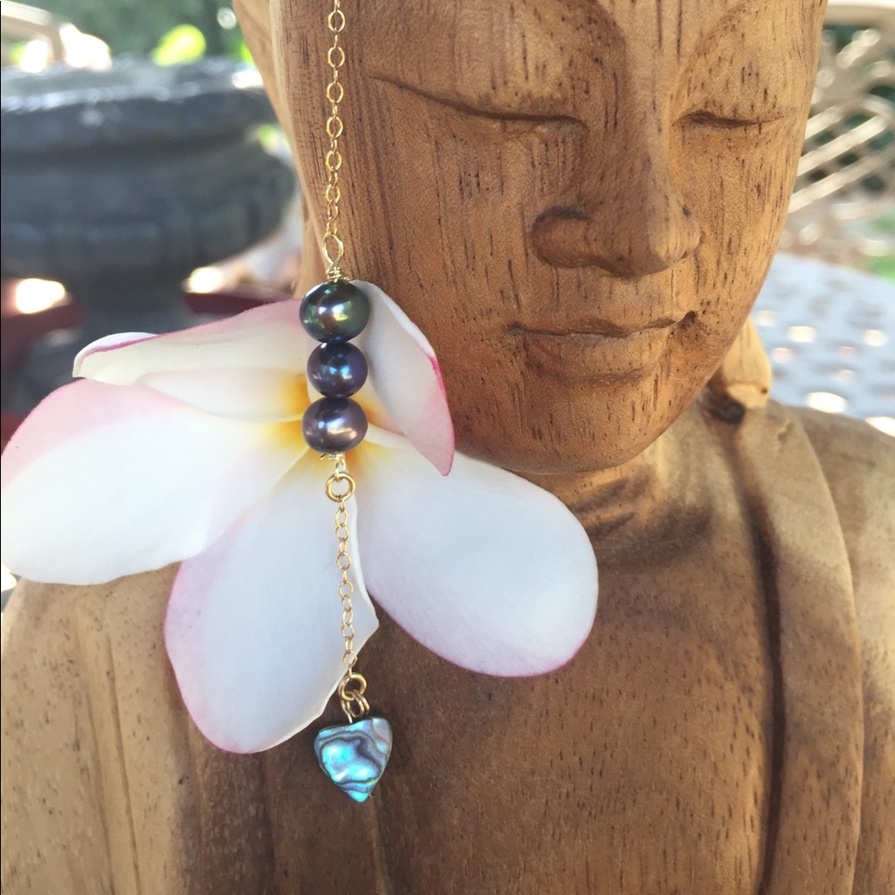14kt gold filled lariat necklace w AAA pearls