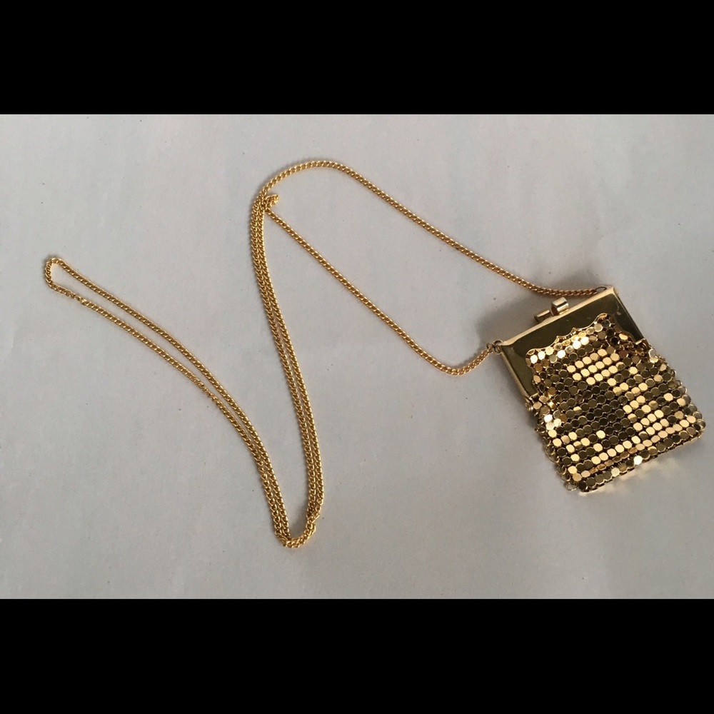 Small shiny mesh/metal bag
