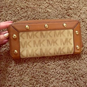 Michael Kors Brown and Gold Wallet
