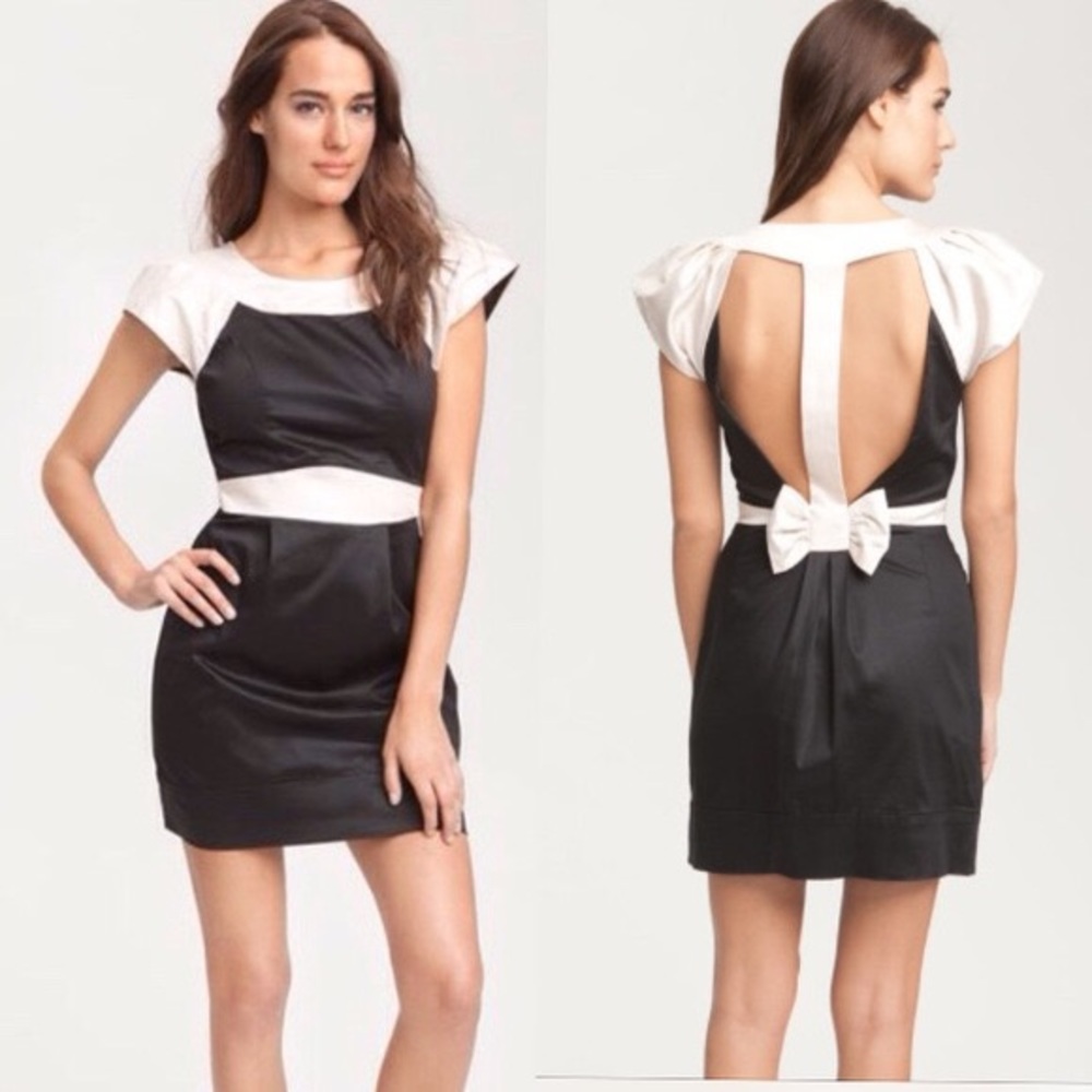 French Connection open back bow dress