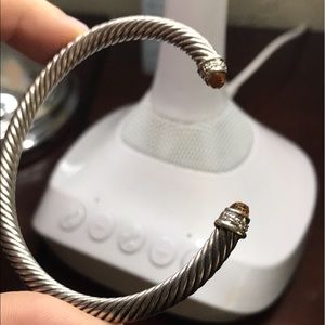 David Yurman cable bracelet citrine stone/diamonds