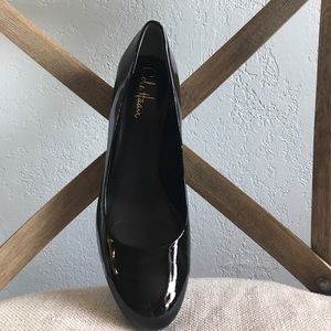 Nike air Cole Haan black patent heels.
