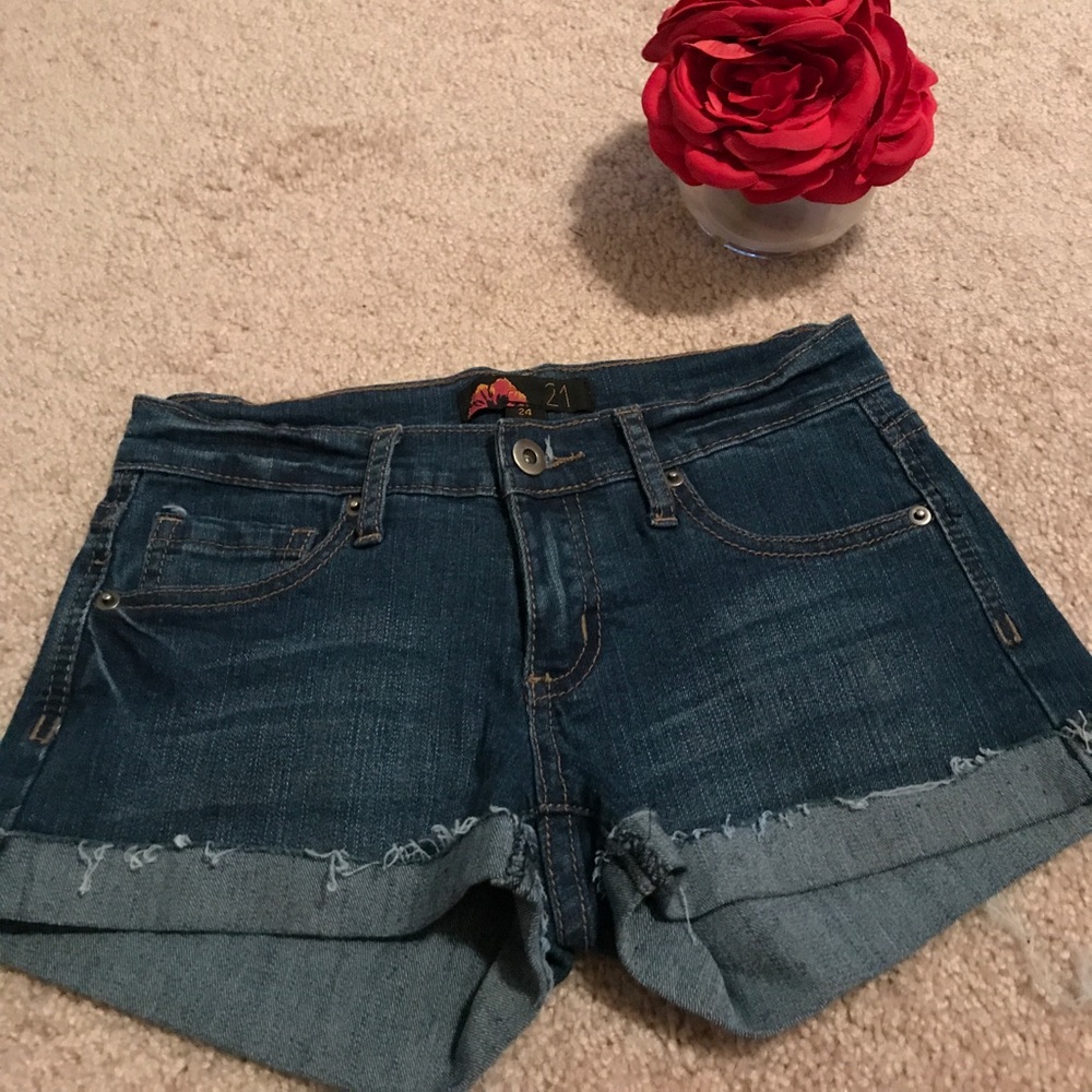 Cutout Forever 21 Jean Shorts