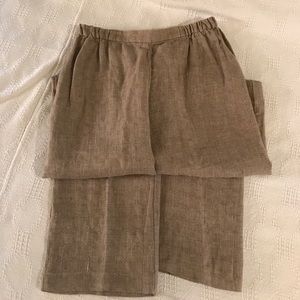 Eileen Fisher Textured Linen Box Pants