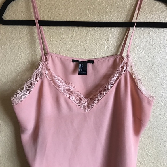 F21 Pink Lace Trim Top - Picture 4 of 5