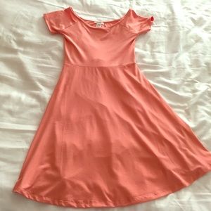Summer fitted flare dress