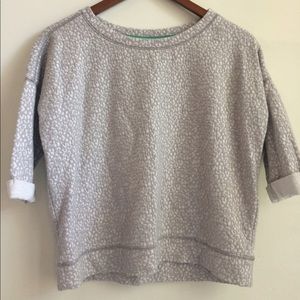 Anthropologie Grey leopard textured sweatshirt