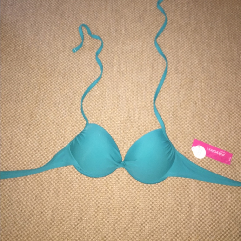 Turquoise push up bikini