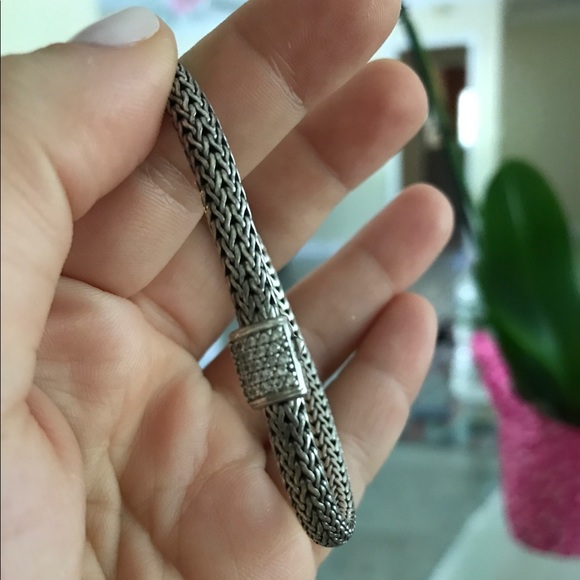 John Hardy Classic Chain 10.5mm Diamond Sterling Silver  John hardy beautiful diamond bracelet