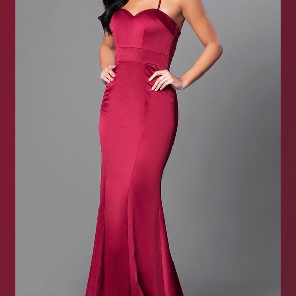 Mermaid Satin Sweetheart Formal Dress with Train - Picture 1 of 2