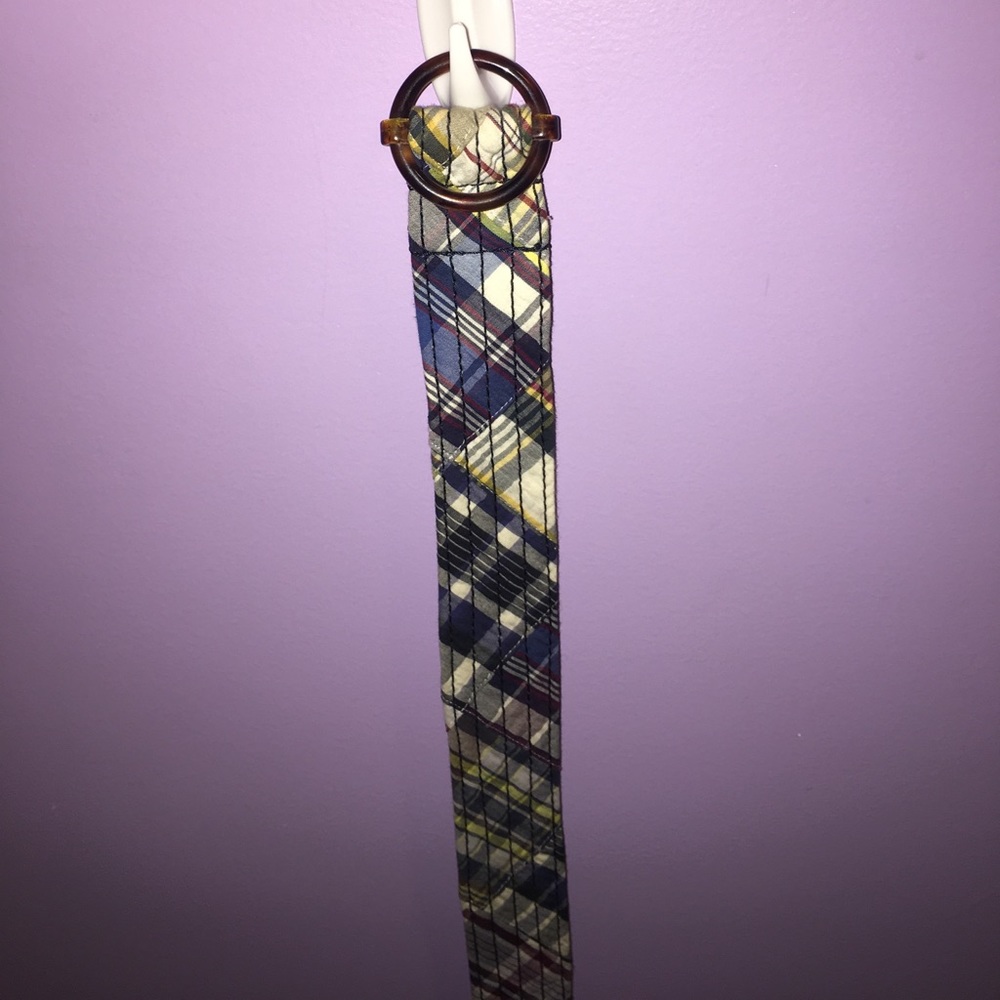 Plaid J Crew belt