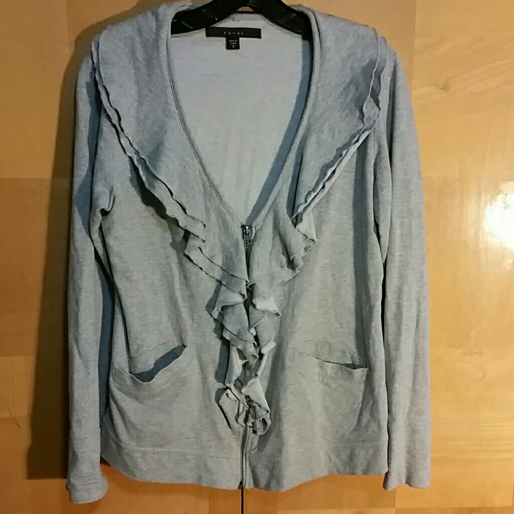 Super cute jacket with ruffled front