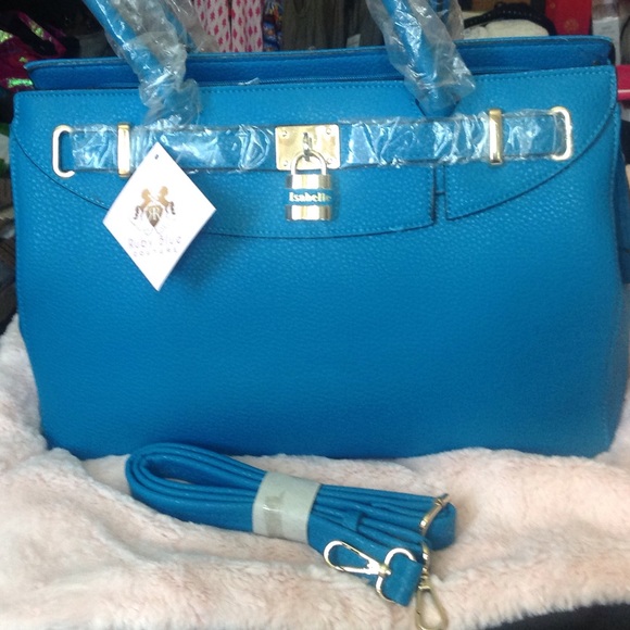 Isabelle Vegan bag with lock and shoulder strap - Picture 2 of 7