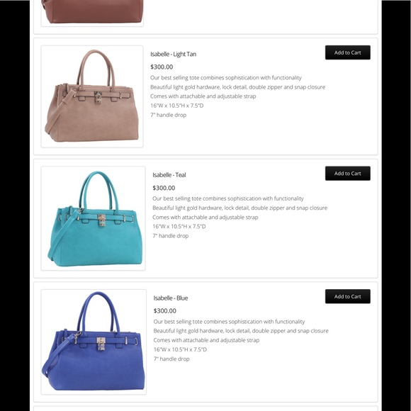 Isabelle Vegan bag with lock and shoulder strap - Picture 7 of 7