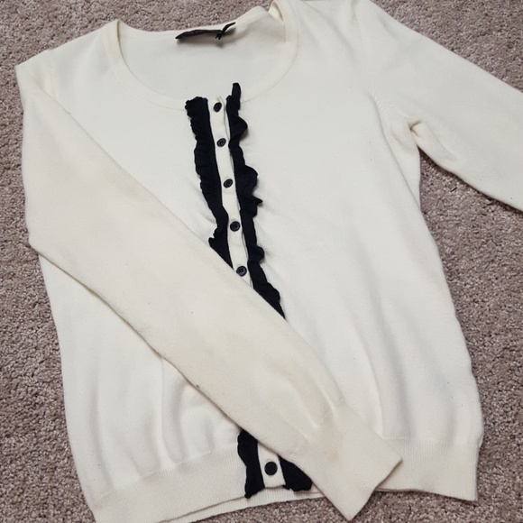The Limited Sweaters - The Limited black and white cardigan medium