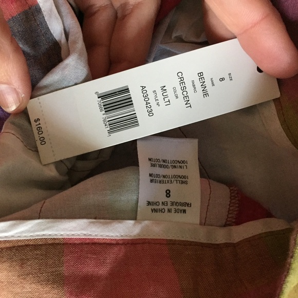 NWT THEORY BRAND FLAT FRONT STRETCH PLAID SHORTS 8 - Picture 5 of 9