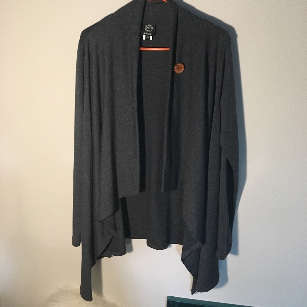 Gray cardigan