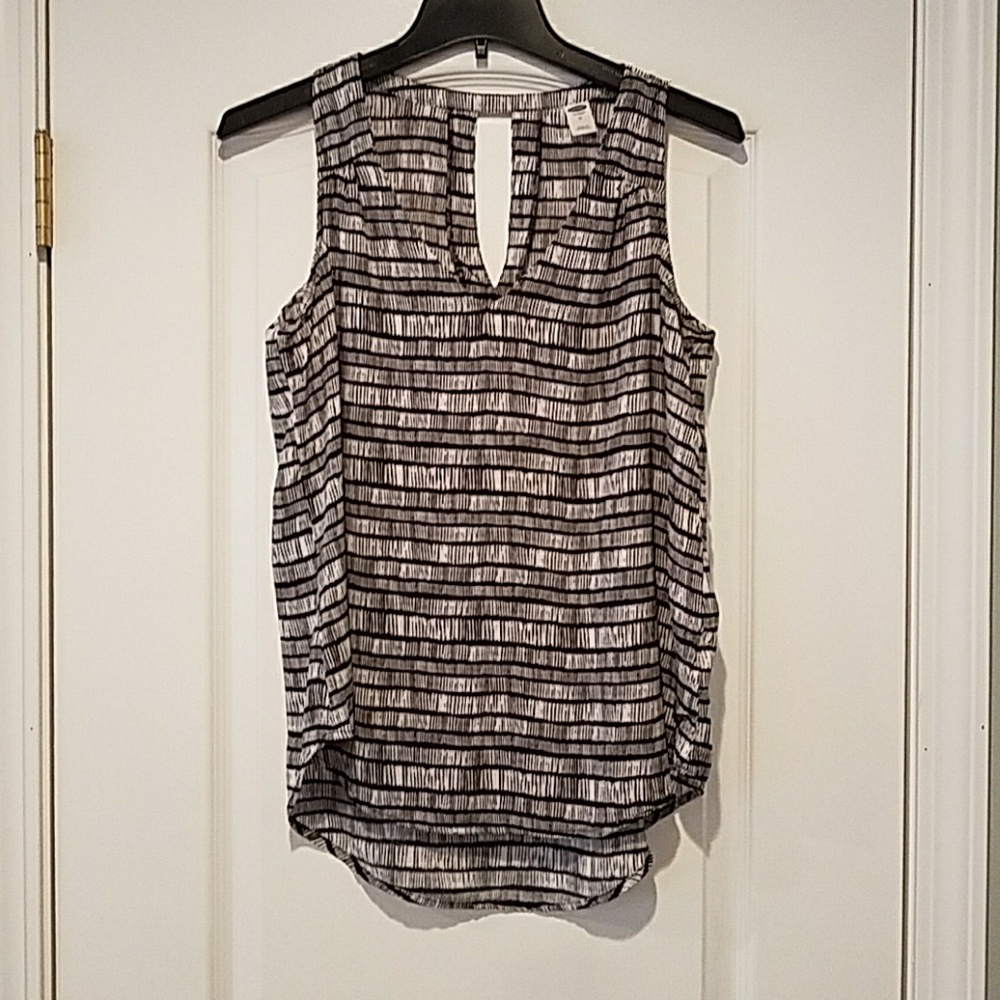 black and white tank top