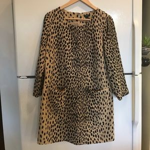 Jcrew Factory Leopard-Print Shift Dress