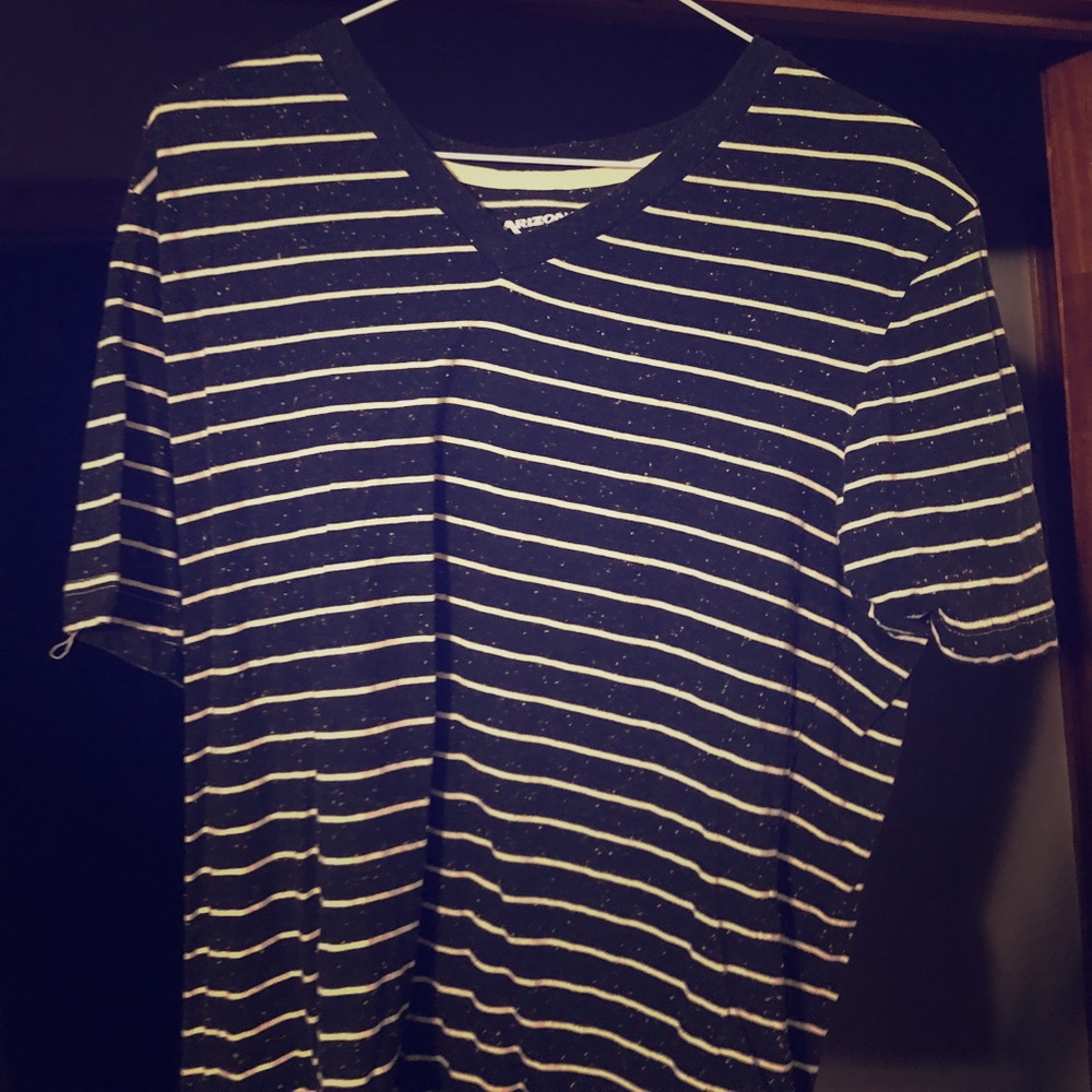 Arizona Blue and White Striped V-Neck Shirt