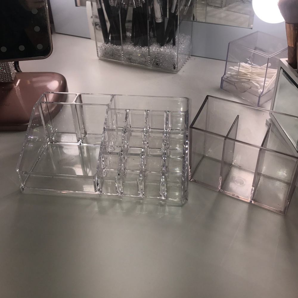 Two makeup organizers