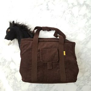 Brown Corduroy Pet Carrier