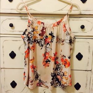 LOFT Floral Spaghetti Strap Blouse (M)