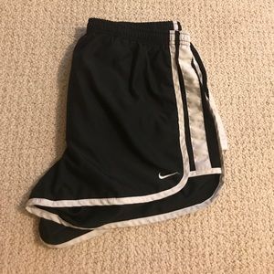 Black running shorts