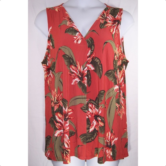 DRESSBARN 1X Tropical Tank Top-NEW - Picture 2 of 8