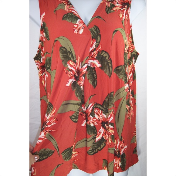 DRESSBARN 1X Tropical Tank Top-NEW - Picture 3 of 8