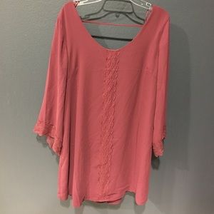 Maroon shift dress