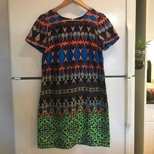Jcrew Multi-Color Bright Silk Dress