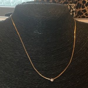 🌈 ❤️SALE! 14K Solitaire Necklace