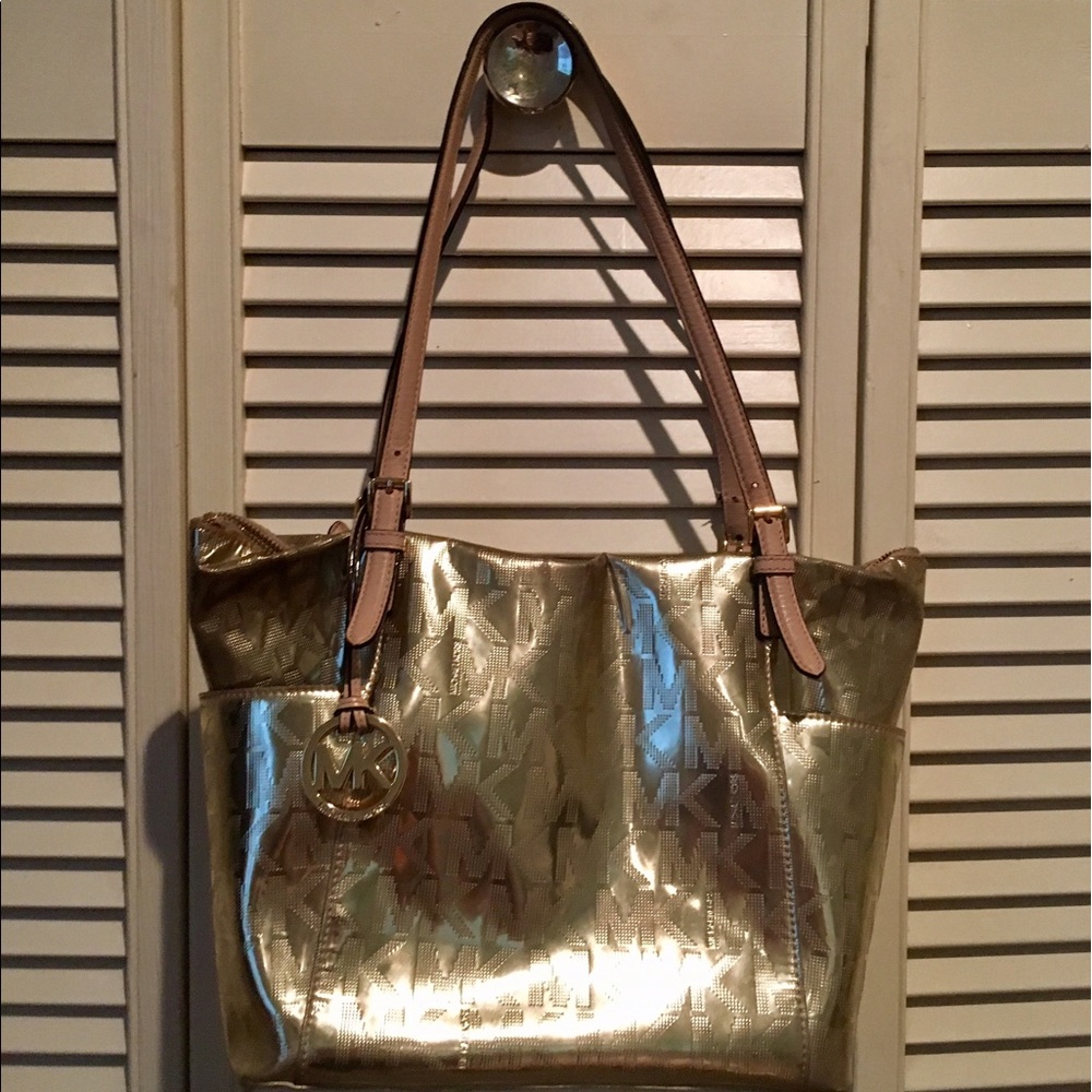 Michael Kors Gold Metallic Purse