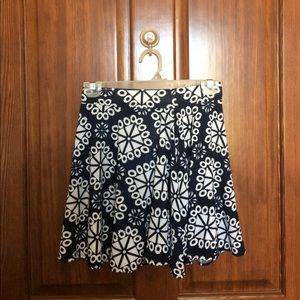 Navy Blue Skirt with White Pattern (Small)