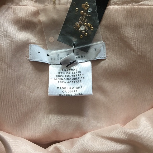 LAUNDRY BY SHELLI SEGAL BEADED PINK MIDI DRESS 4 - Picture 6 of 8