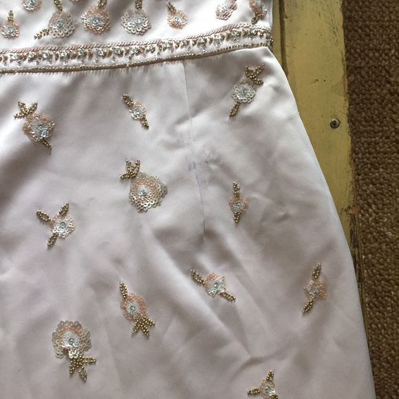 LAUNDRY BY SHELLI SEGAL BEADED PINK MIDI DRESS 4 - Picture 8 of 8