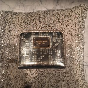 Gold Michael Kors wallet