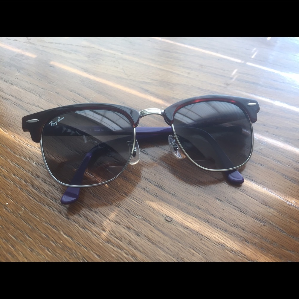 Ray Ban Clubmaster Sunglasses, Brown and Purple