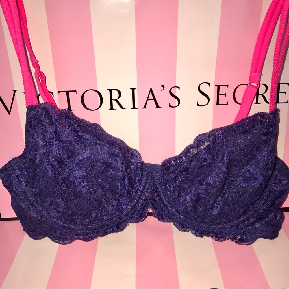 Victoria's Secret PINK date unlined lace Demi bra - Picture 2 of 7