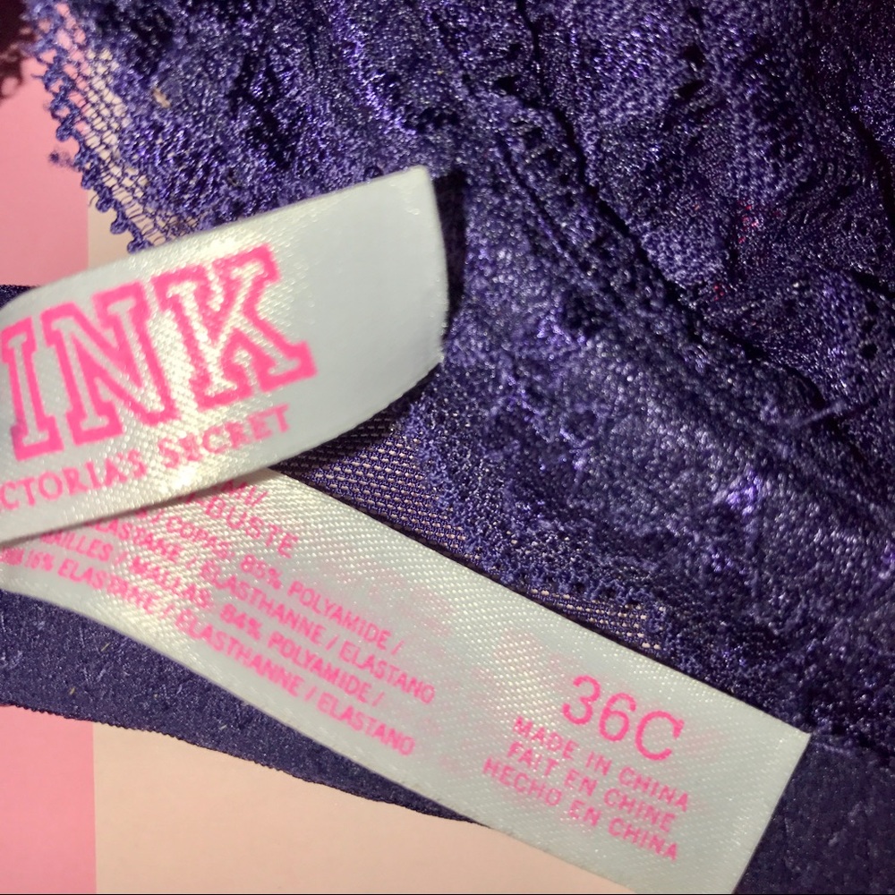 Victoria's Secret PINK date unlined lace Demi bra - Picture 6 of 7