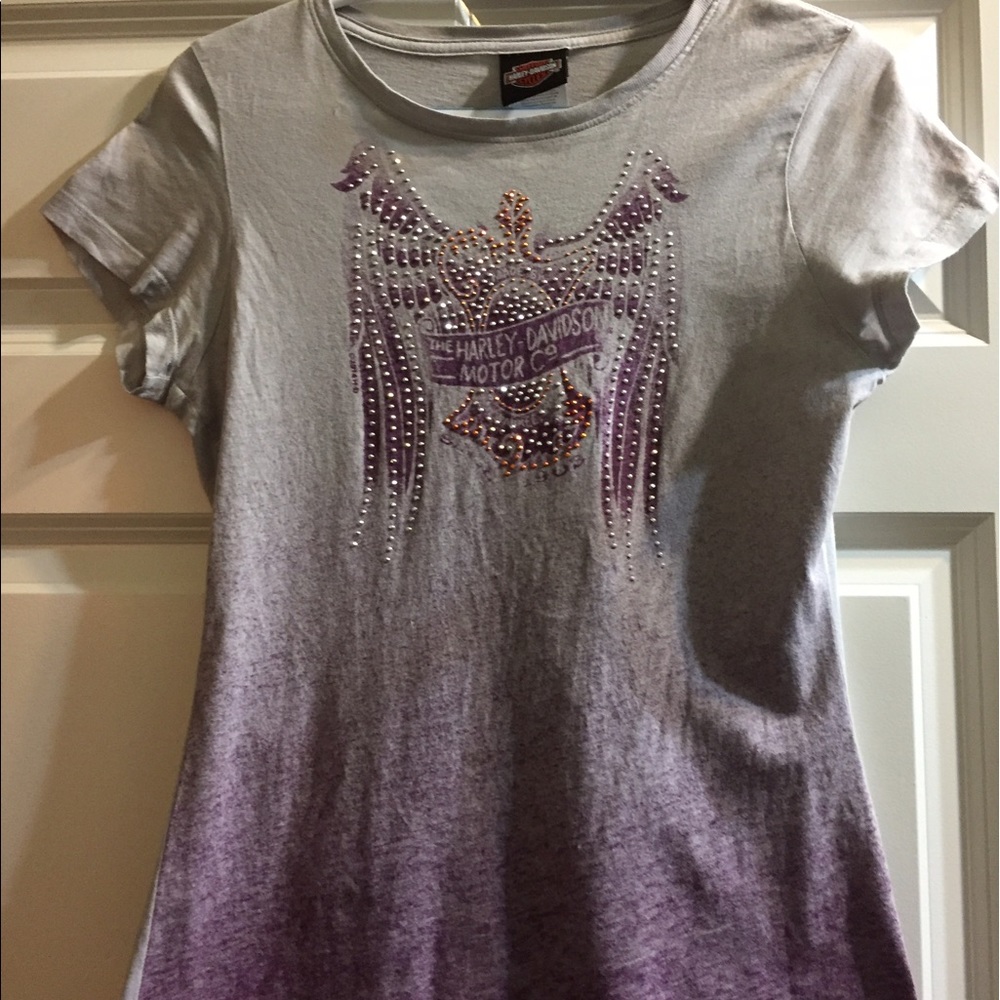 Harley Davidson shirt. Purple with metal sparkles