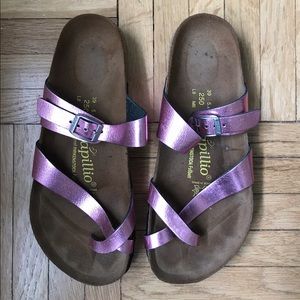 Papillio Birkenstock Metallic Pink Sandals