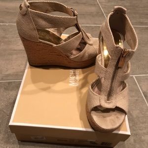 Michaels Kors wedge sandals "natural"/sand -7