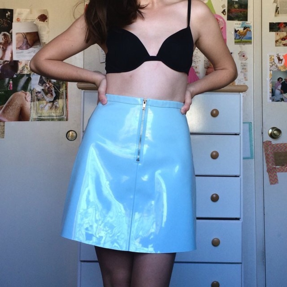 American Apparel Vinyl Zip Dress! 💙