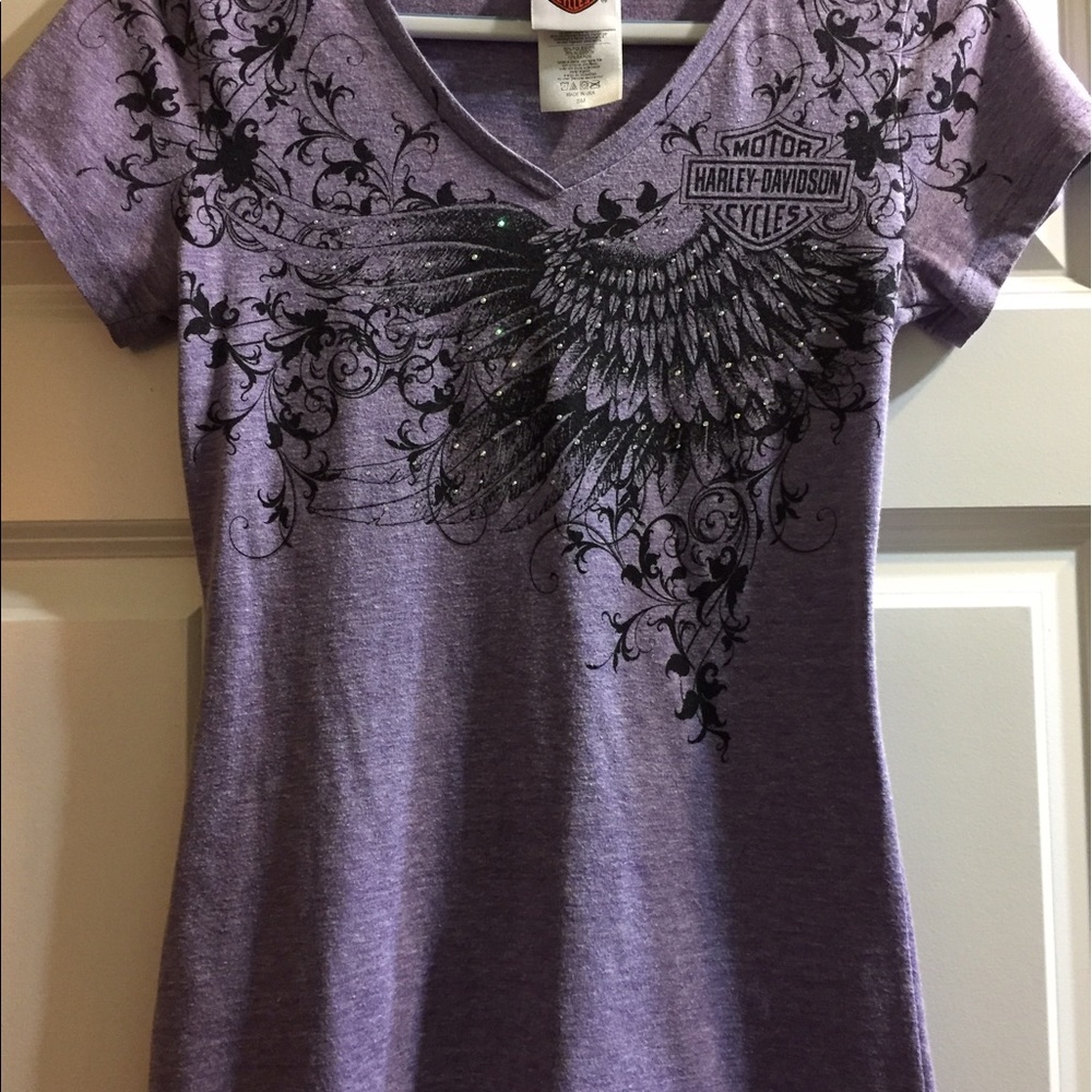 Harley Davidson purple tshirt small