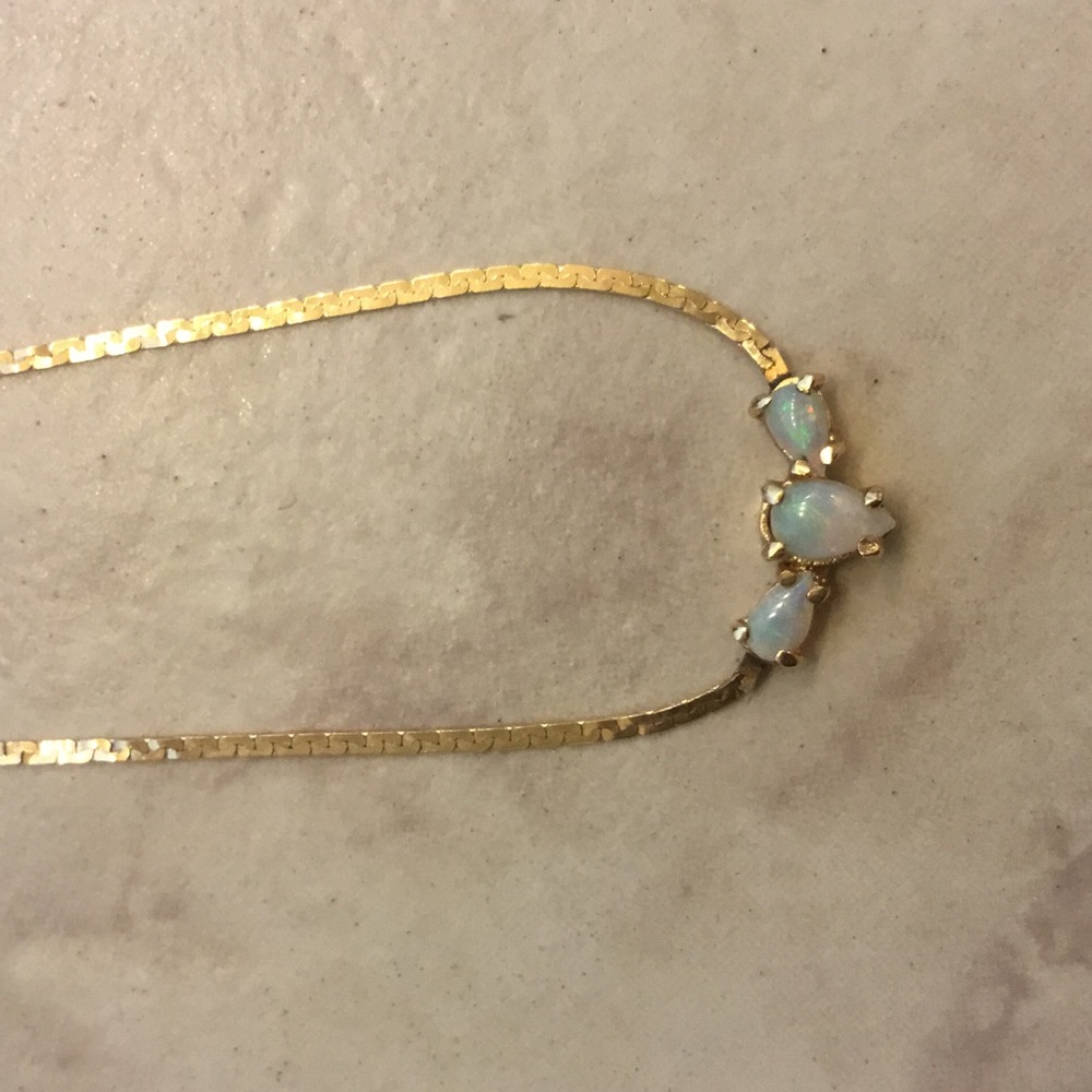 🌈SALE! 14K Gold & Opal Necklace