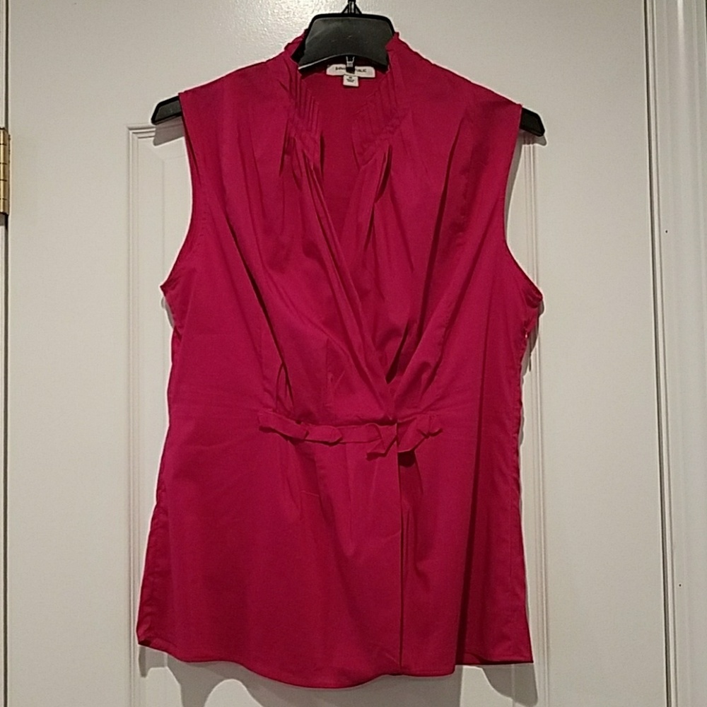 Pink ruched tank top