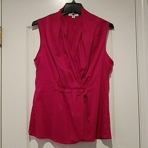 Pink ruched tank top